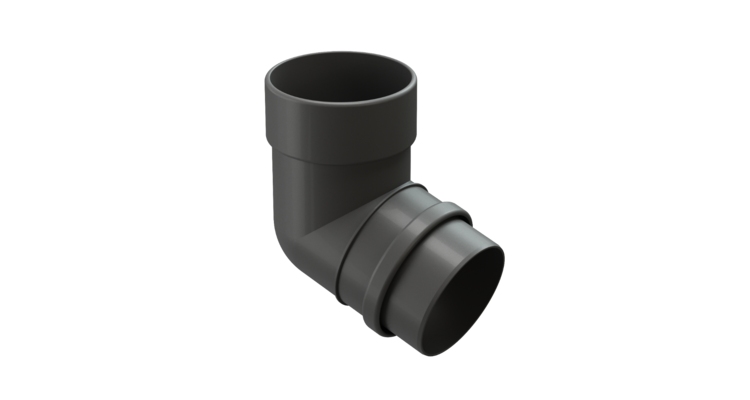 Колено 72˚ для водосточной трубы LUX, графит