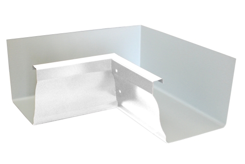 Угол желоба внутренний Vortex 90гр 127мм RAL 9003 сигнальный белый