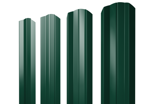Штакетник М-образный А фигурный 0,4 PE RAL 6005 зеленый мох